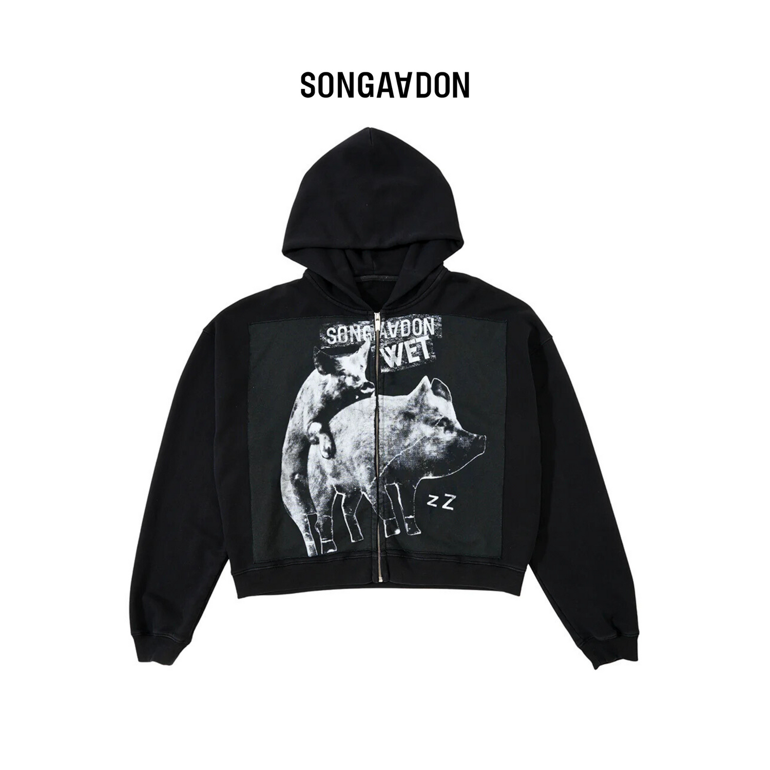 Songaadon 25SS Art or atrocity PPig Zip Hoodie