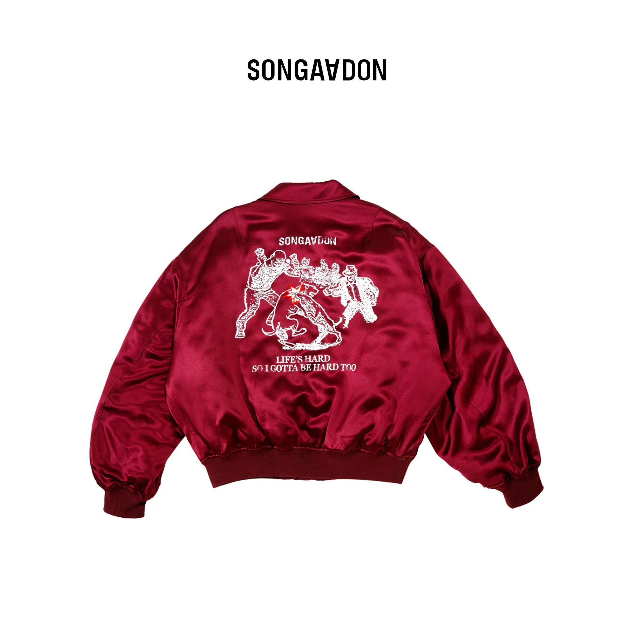 Songaadon 25SS “Dog bites dog”Acetate Jacket - Red