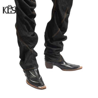 Juntae Kim AW24 TWISTED TAPE TROUSERS - Black