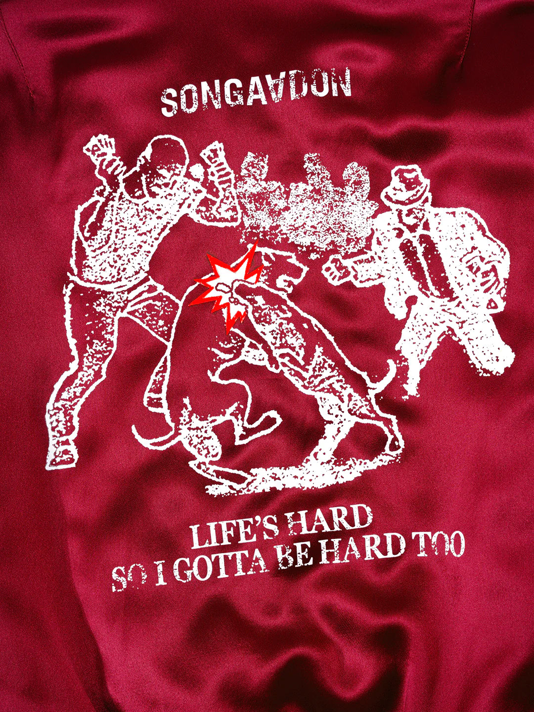 Songaadon 25SS “Dog bites dog”Acetate Jacket - Red