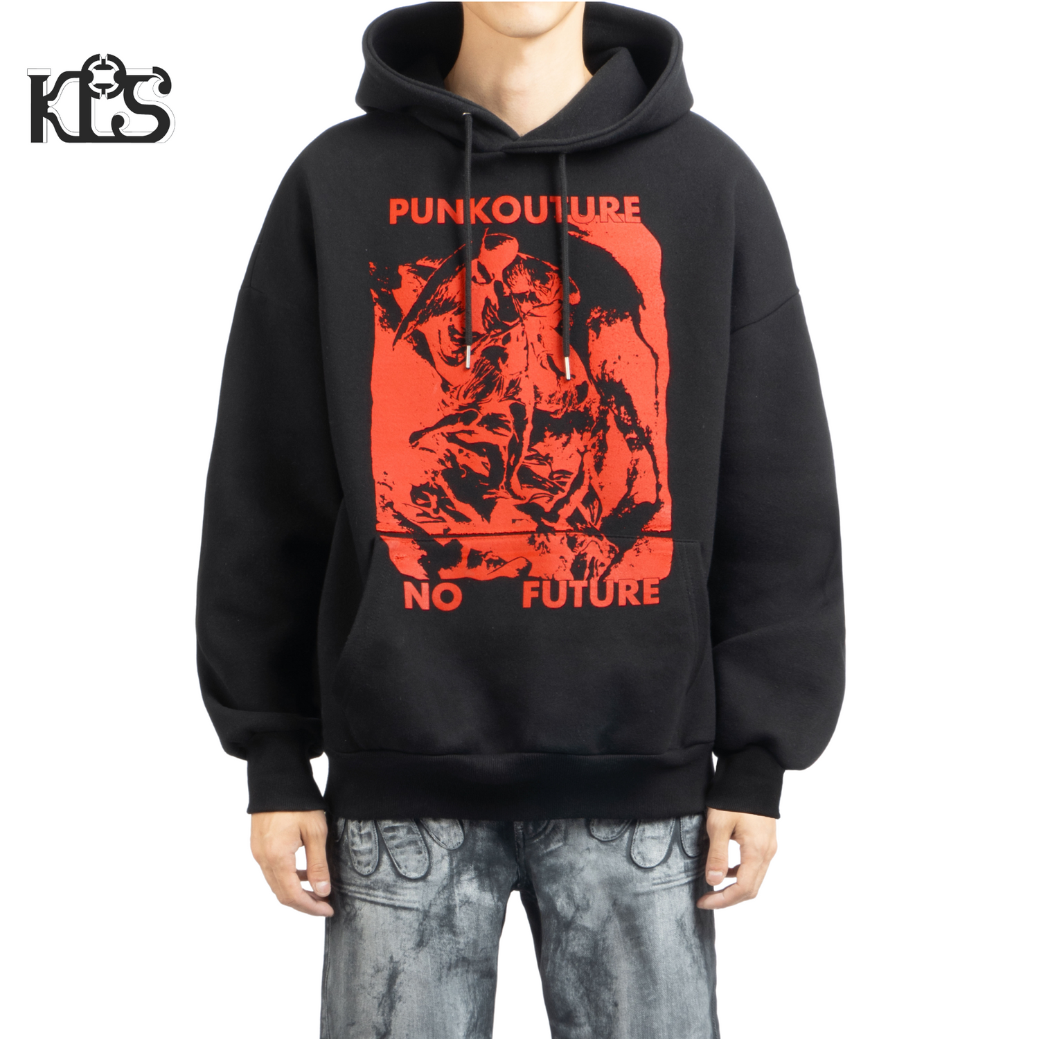 Juntae Kim AW24 PUNKOUTURE HOODIE - Black