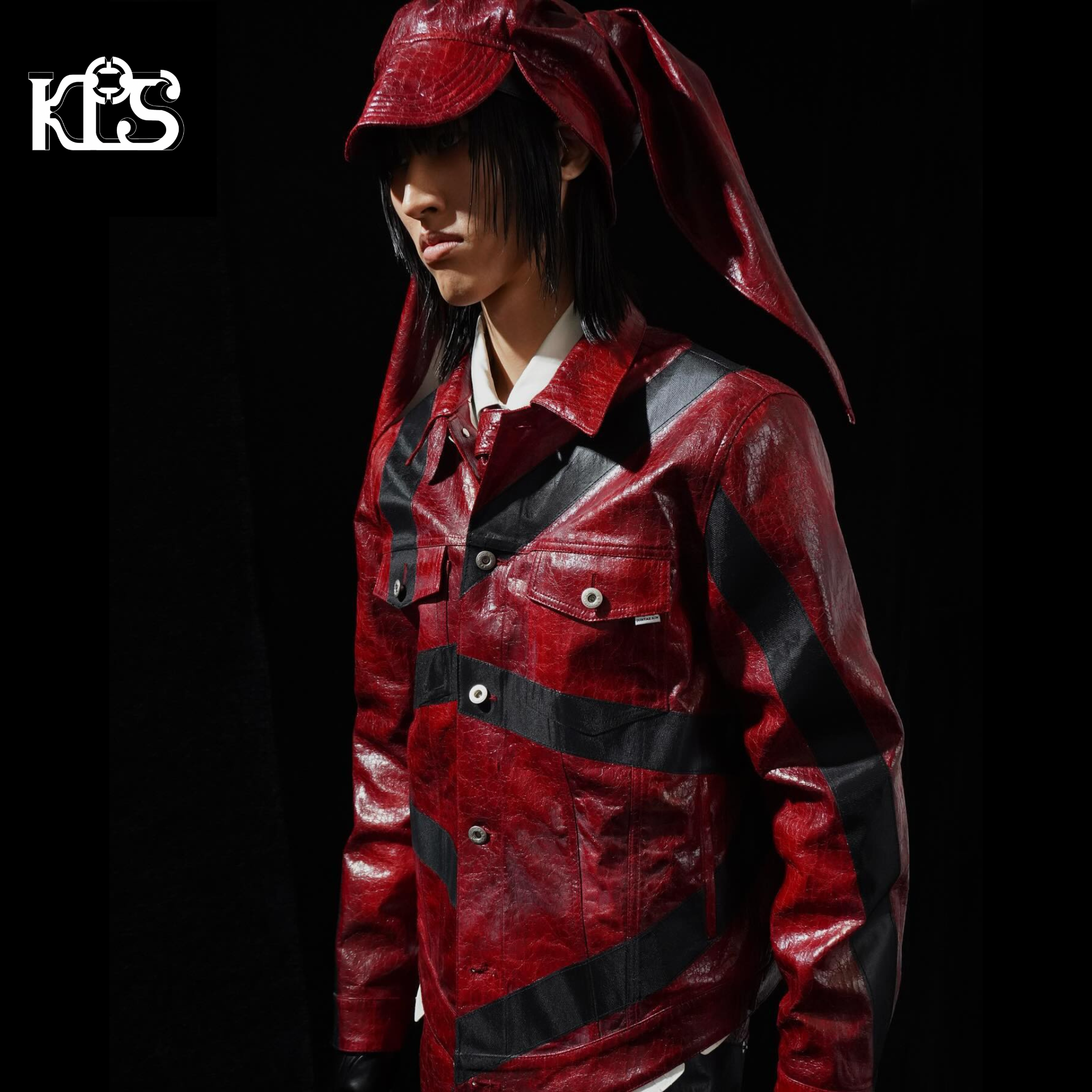 Juntae Kim AW24 Layered Tape Jacket - RED