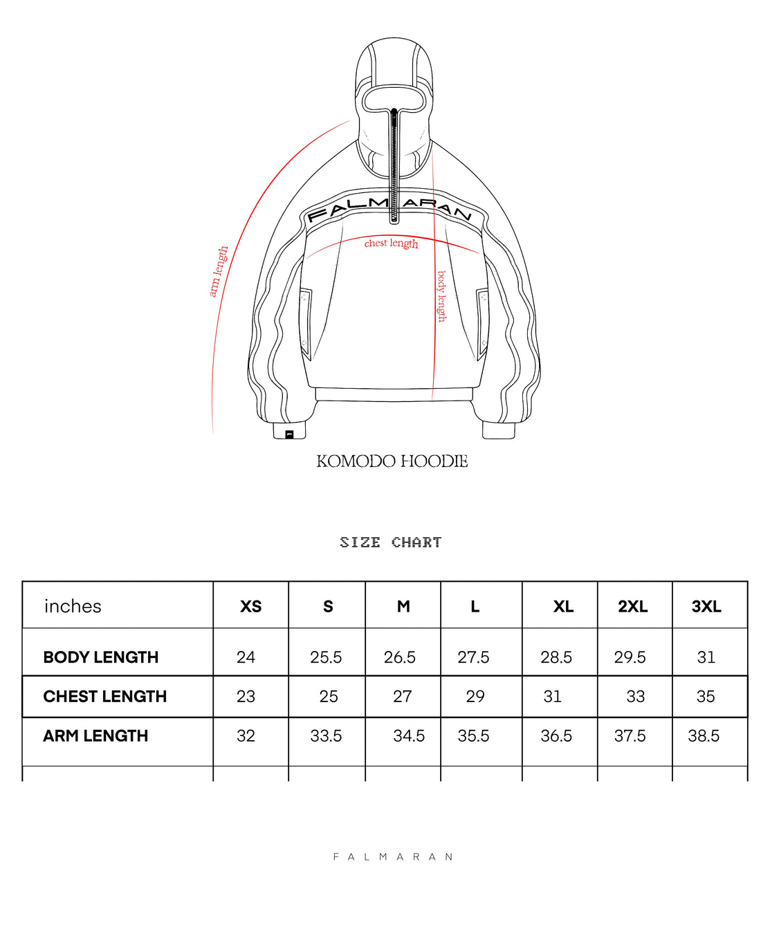 Falmaran komoo hoodie White