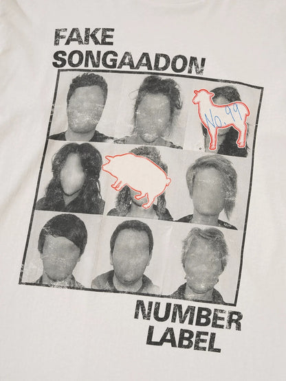 Songaadon 25SS Label “Fake Songaadon” Long sleeve Tee