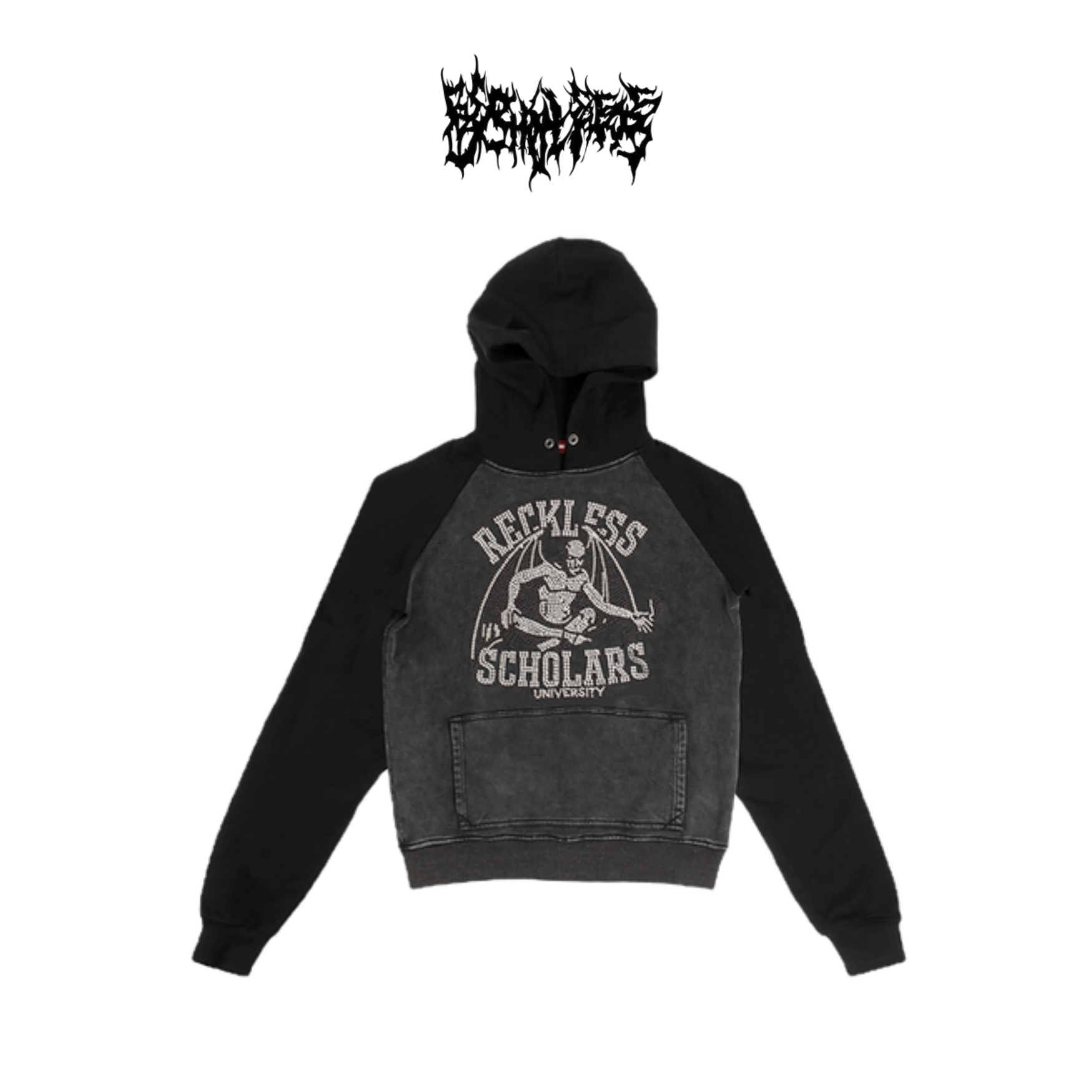 Reckless Scholars STONEWASHED SCHOLARS HOODIE REVERSE