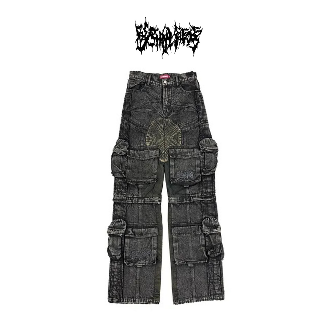 Reckless Scholars PENT ZIP KNEE DENIM CARGO PANTS