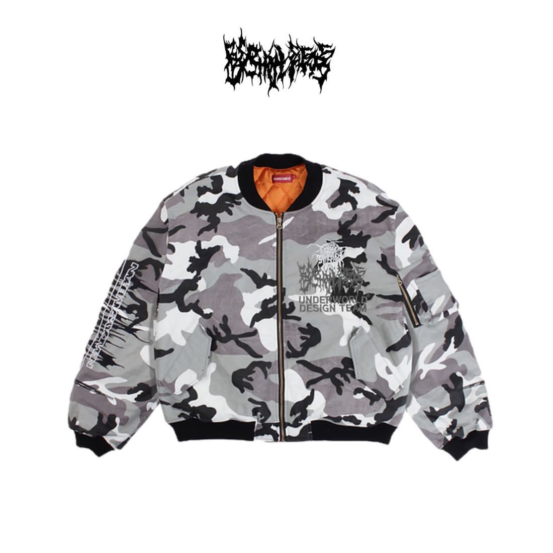 Reckless Scholars RSNDSP MA-1 BOMBER  SNOW CAMMO