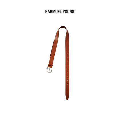 Karmuel Young Brown Calf Leather Coins-belt