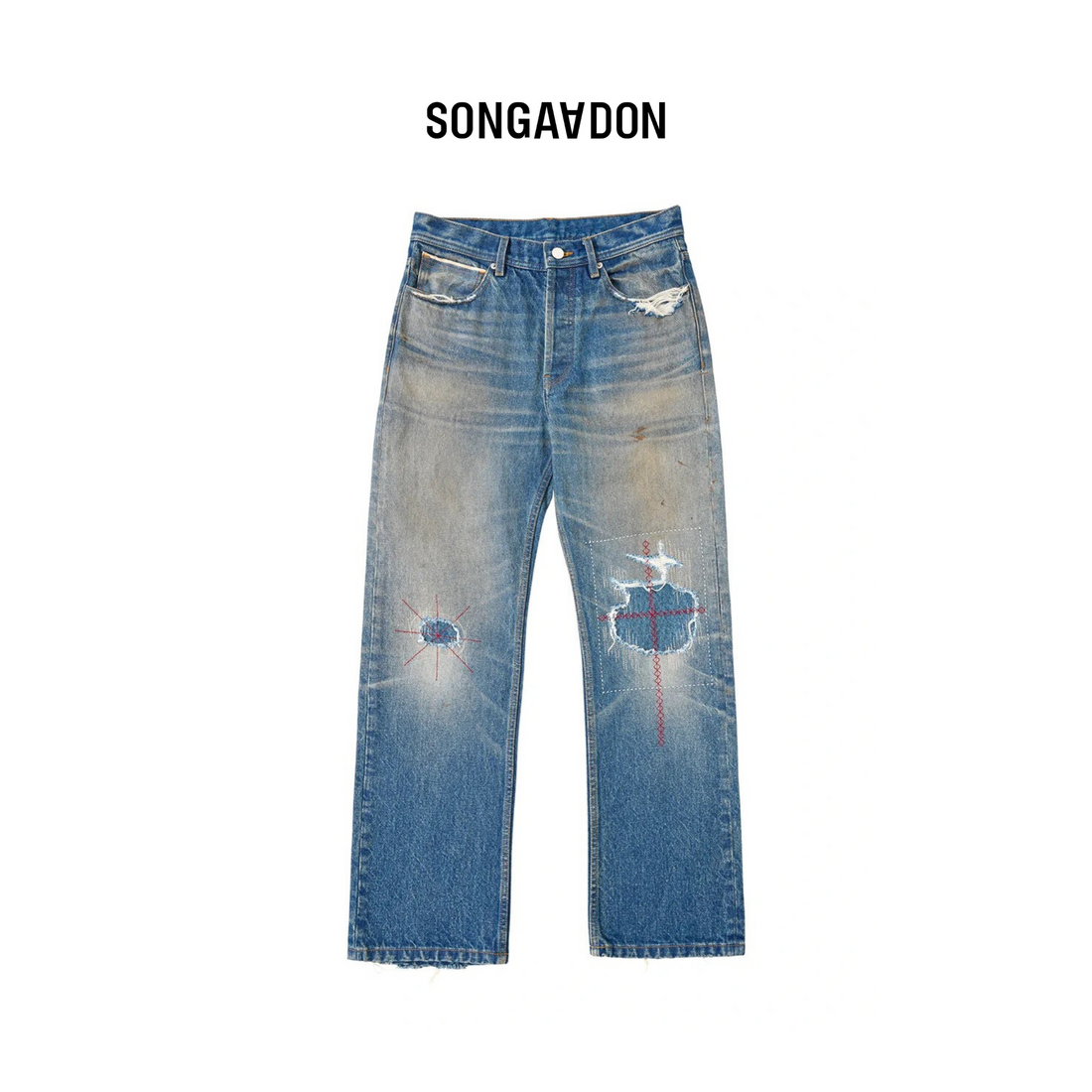 Songaadon 25SS Ripped Flare Jeans