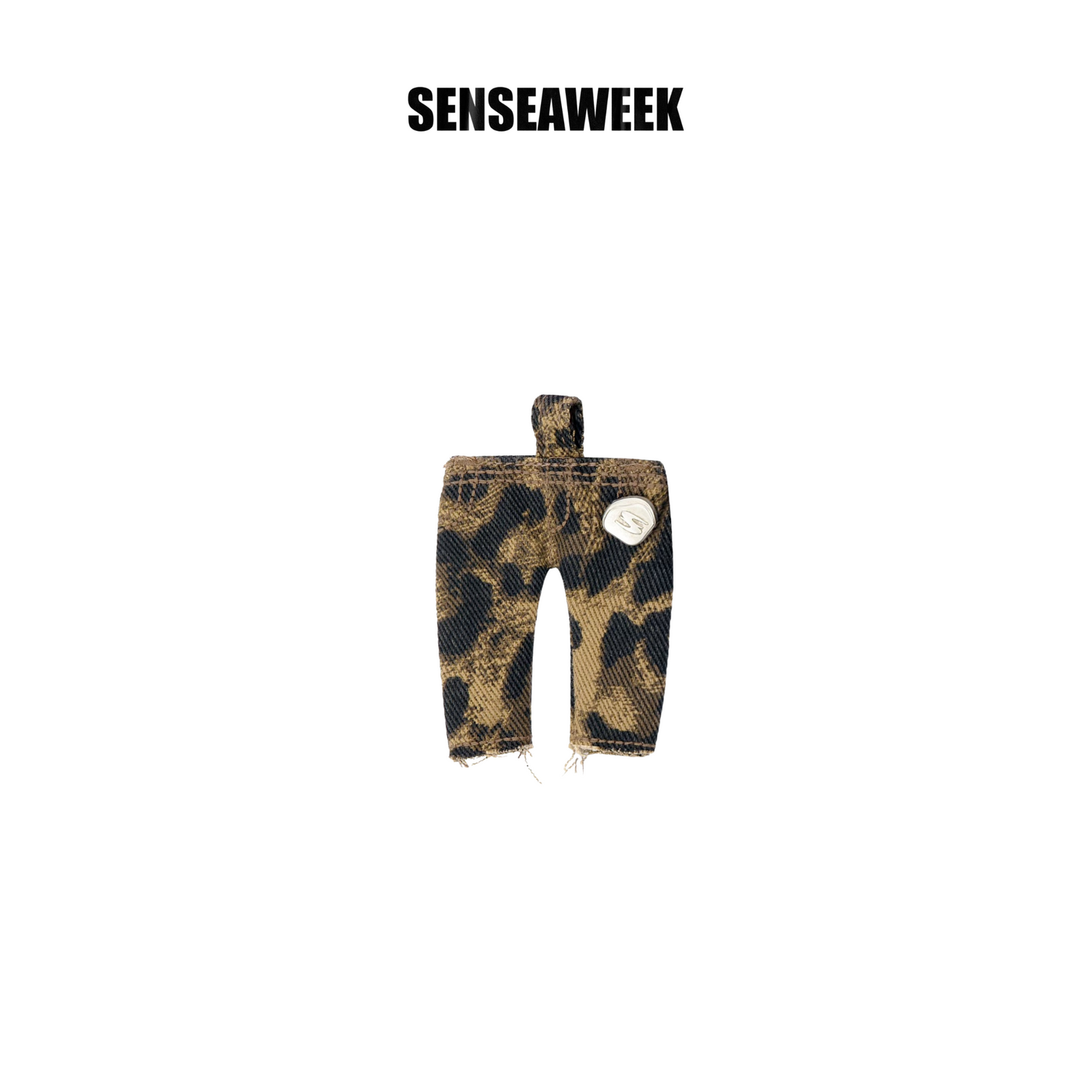 Senseaweek Leopard Print Small Cowboy Keychain