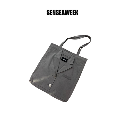 Senseaweek Collar Deconstruct Denim Bag