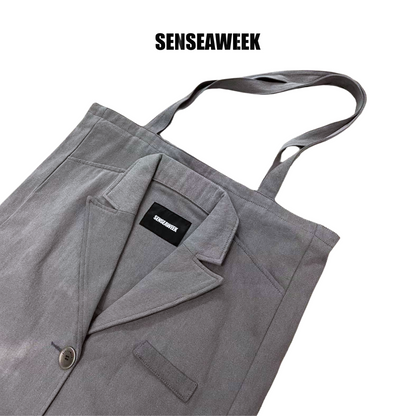 Senseaweek Collar Deconstruct Denim Bag