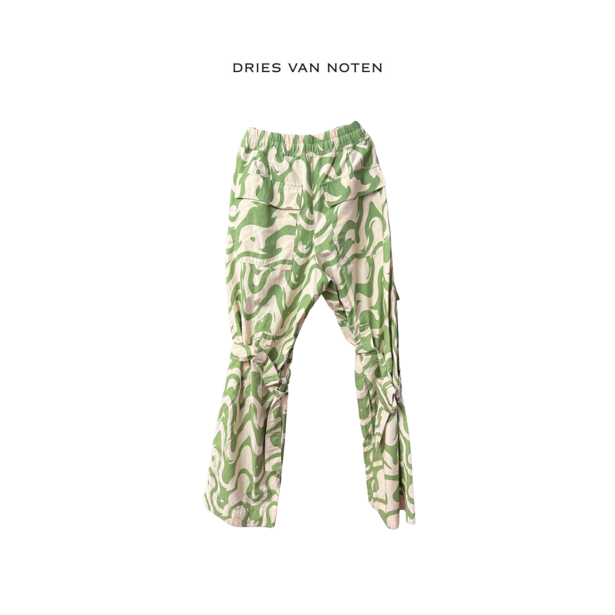 Dries Van Noten 23FW Patterned Light Green Cargo Pants