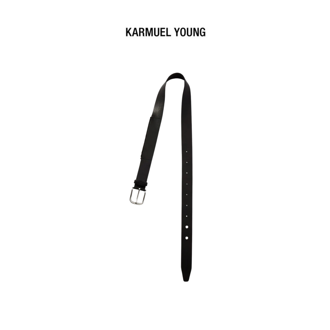 Karmuel Young Black Calf Leather Coins-belt