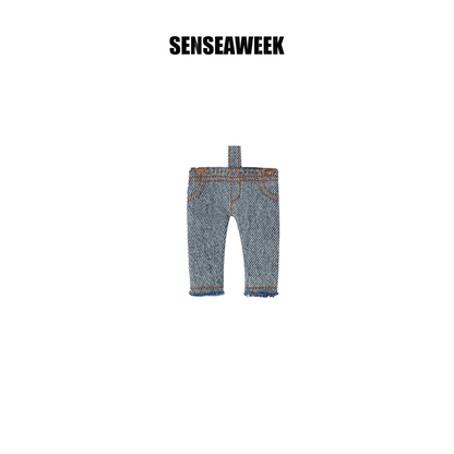 Senseaweek Blue Small Cowboy Keychain