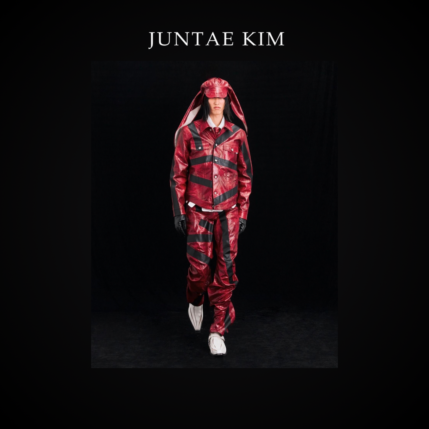 Juntae Kim AW24 Layered Tape Jacket - RED