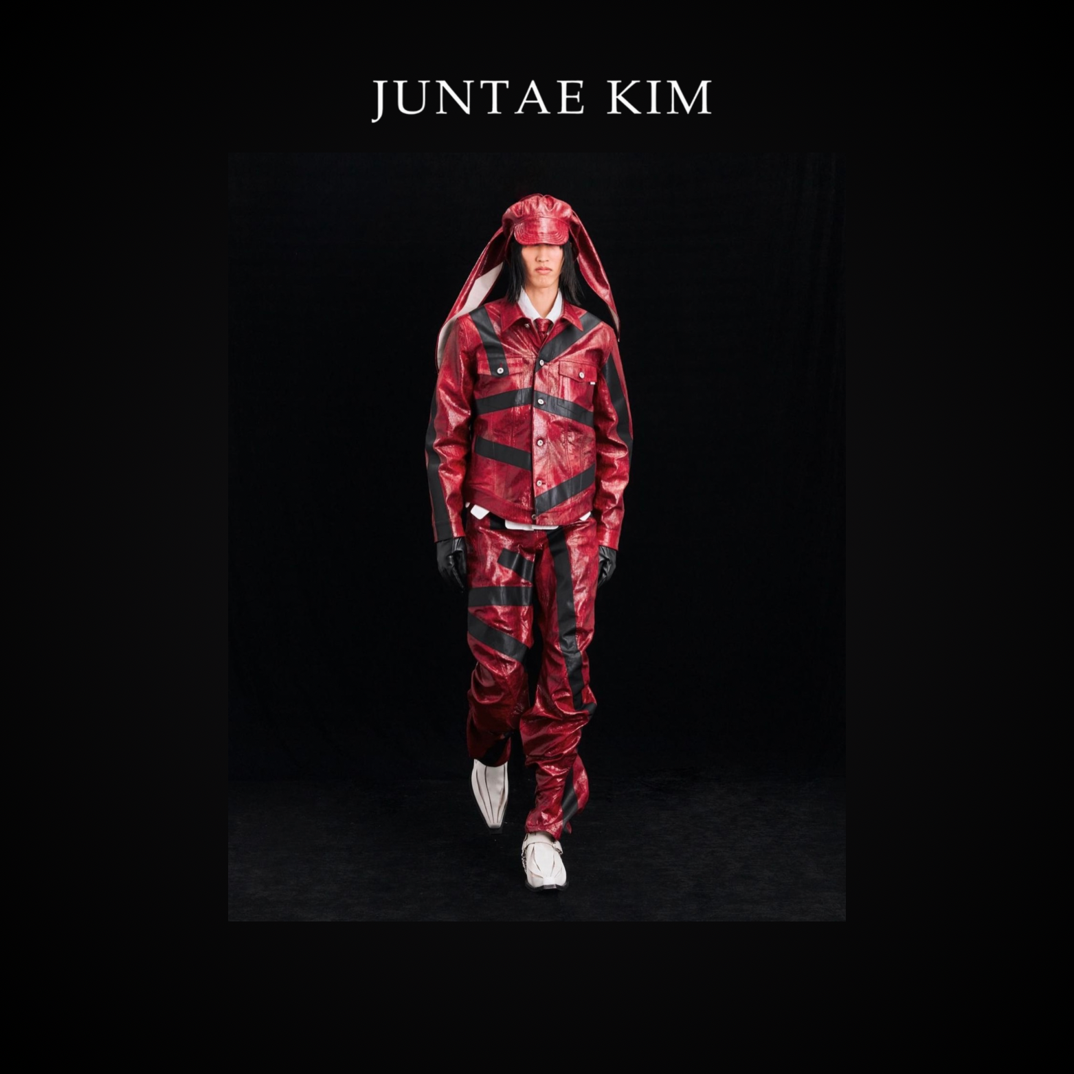 Juntae Kim AW24 Layered Tape Jacket - RED