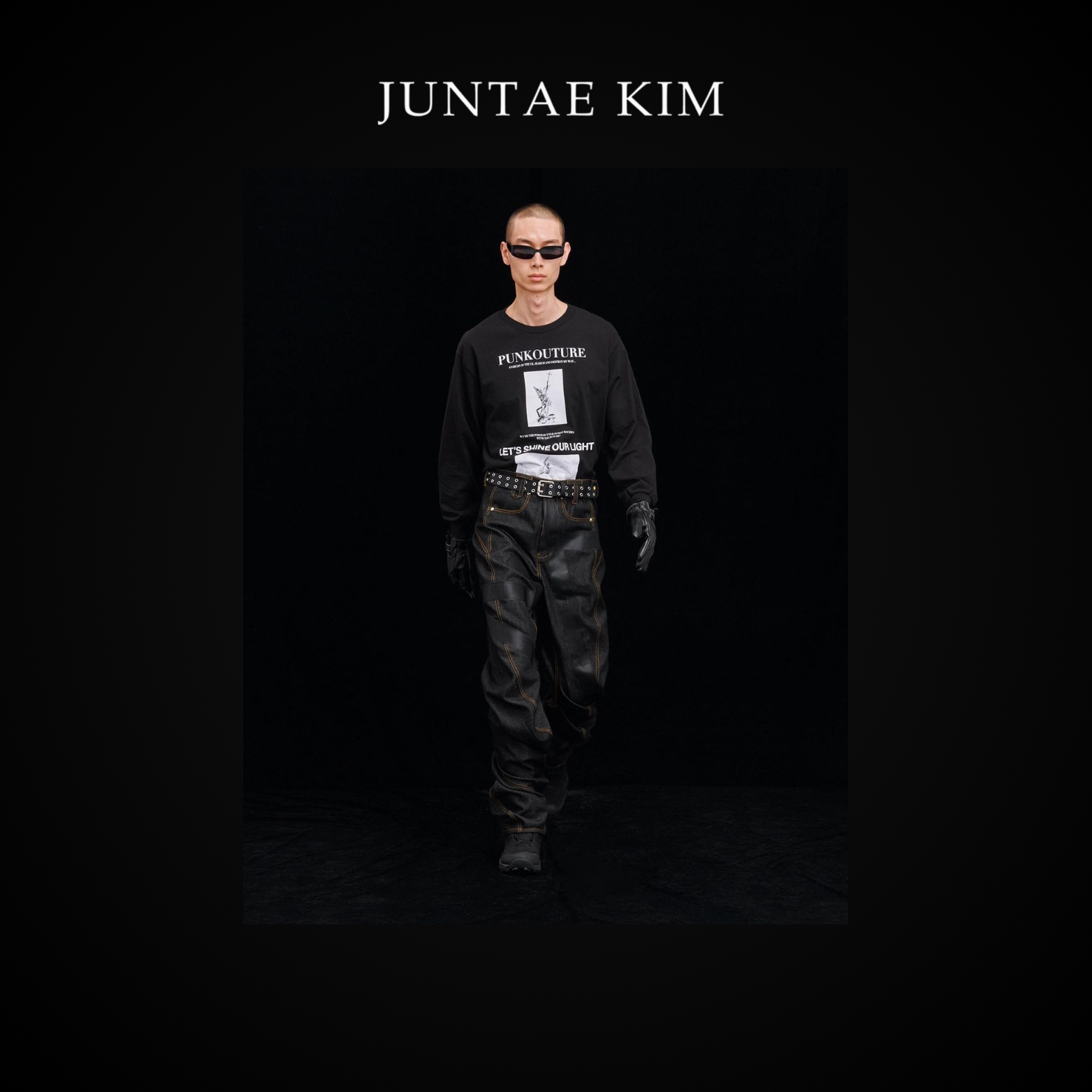 Juntae Kim AW24 TWISTED TAPE TROUSERS - Black