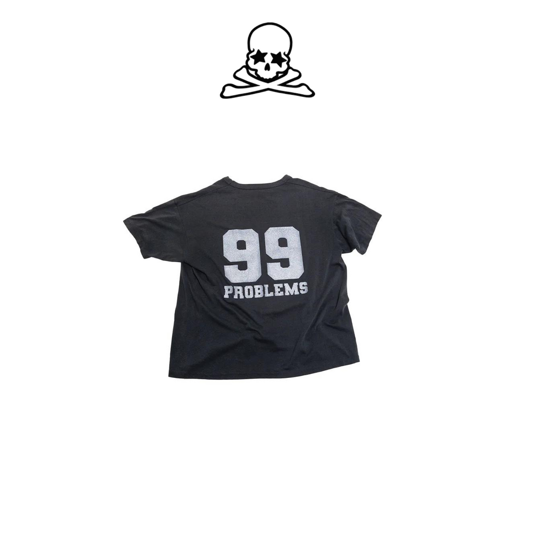 Prngrphy – Black Glitter Print &quot;99 Problems&quot; Vintage T-Shirt