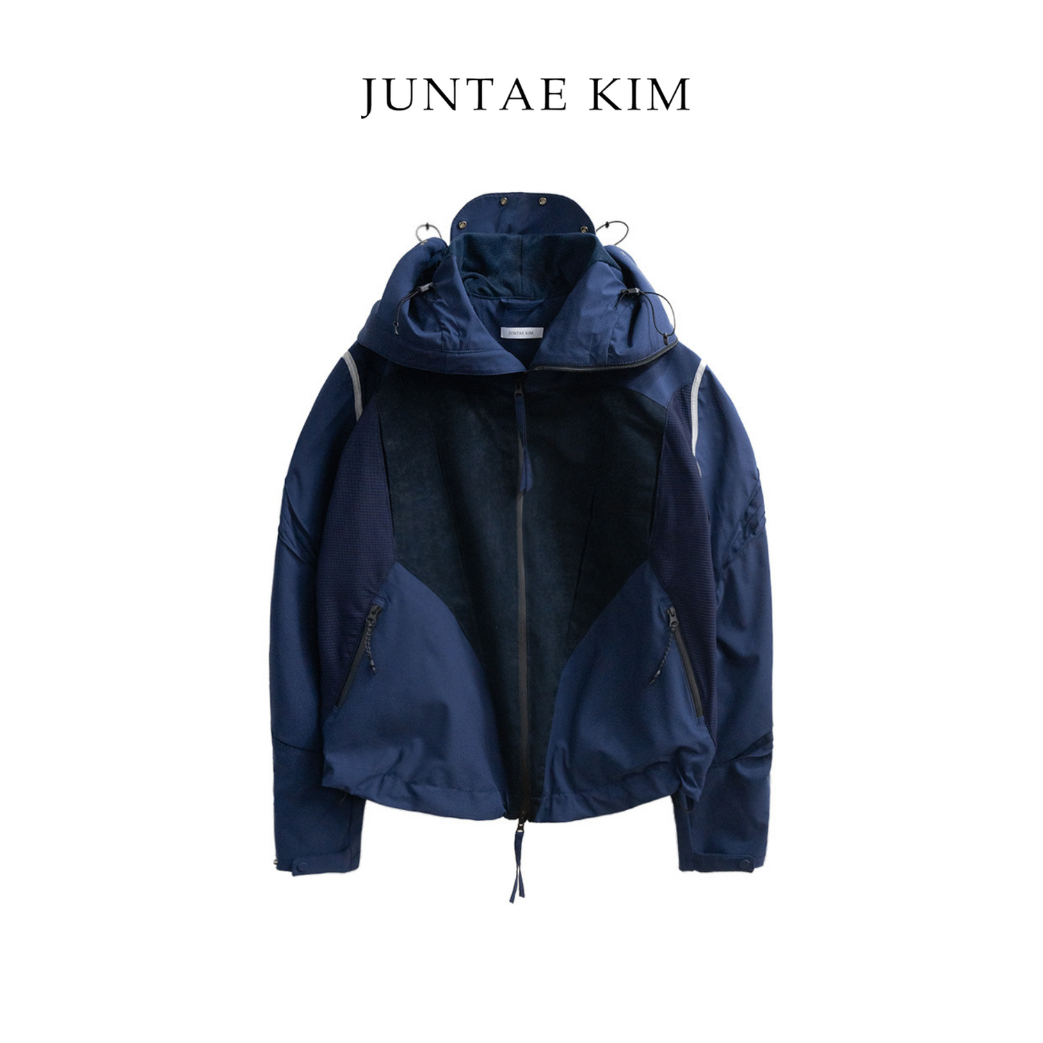 Juntae Kim AW24 GATHER-SLASHED WINDBREAKER - Navy KPS-Exclusive