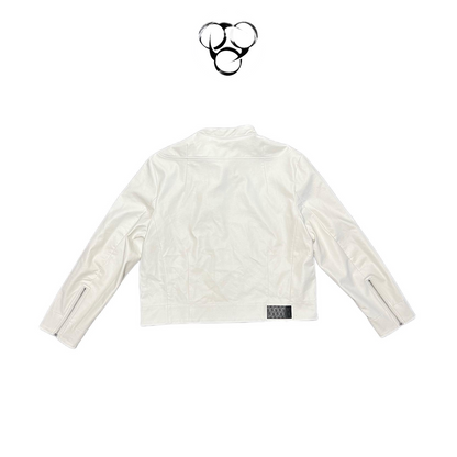 Quiroz Leather Suit｜Jacket and Pants - White/Black/Brush