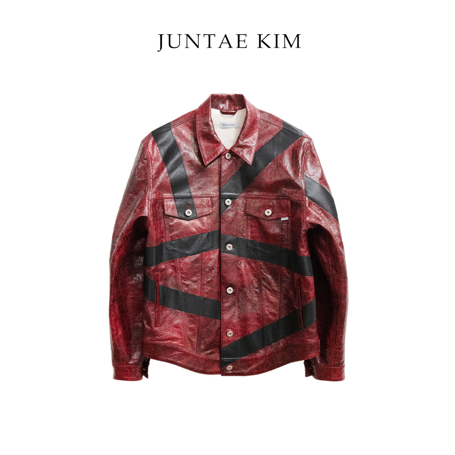 Juntae Kim AW24 Layered Tape Jacket - RED