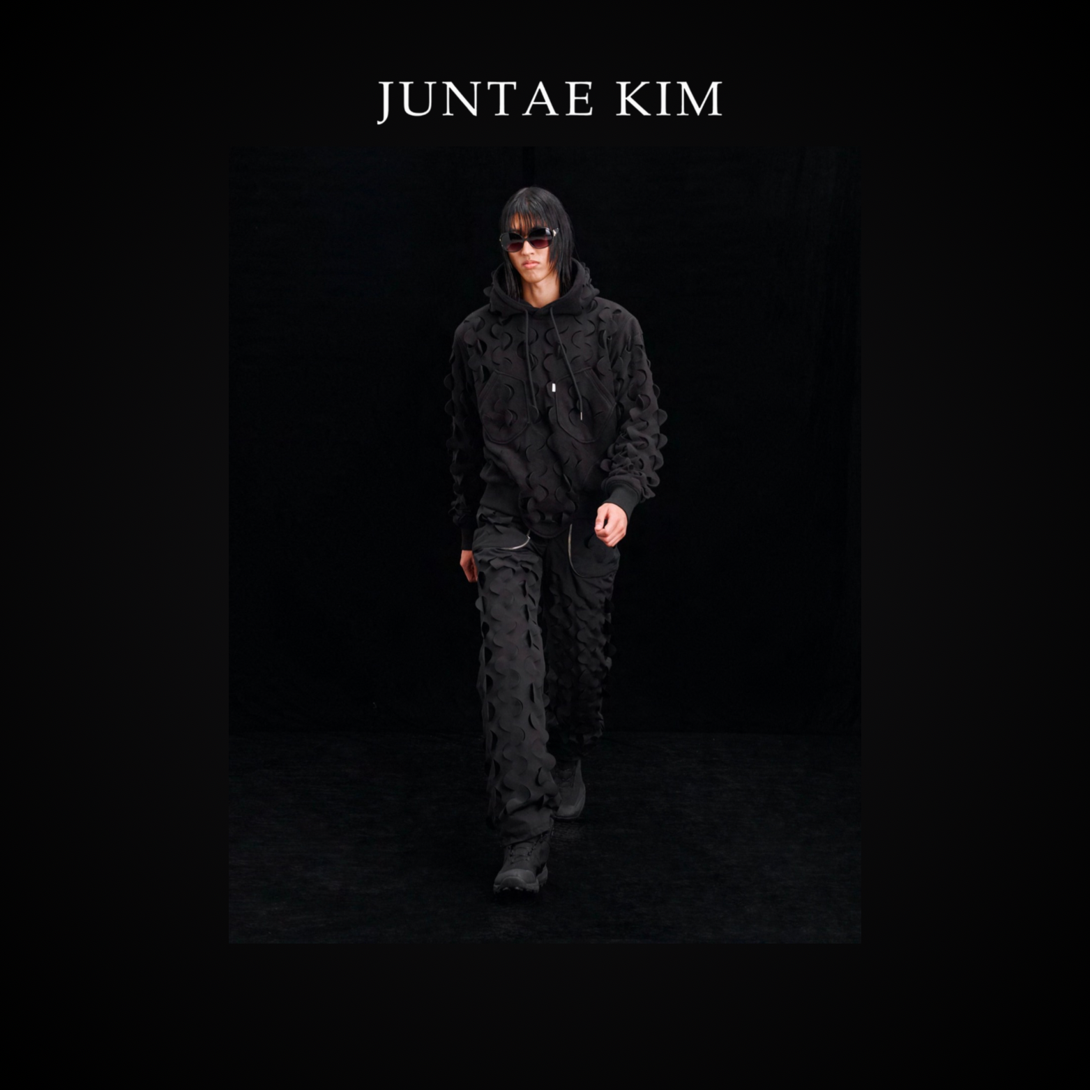 Juntae Kim AW24 LASER-SLASHED PADDING TROUSERS