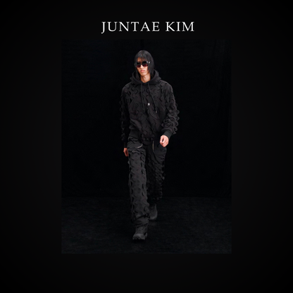 Juntae Kim AW24 LASER-SLASHED PADDING TROUSERS