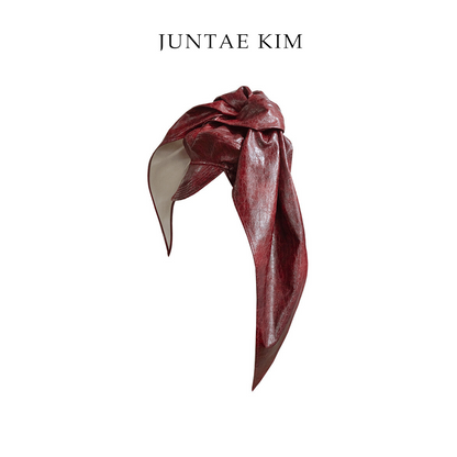 Juntae Kim AW24 SCARF NEWSBOY CAP - RED