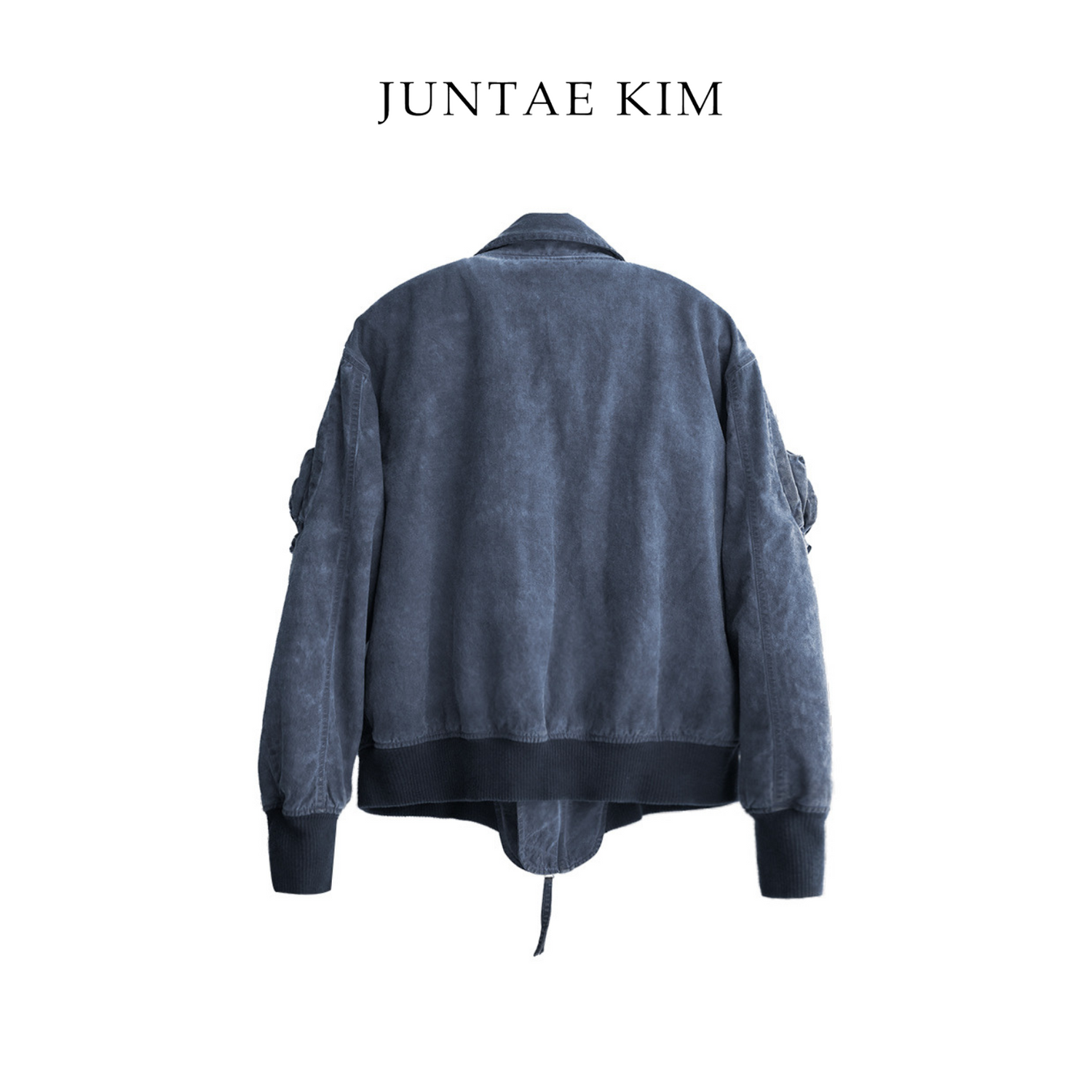 Juntae Kim AW24 PADDED FLOWER JACKET - NAVY