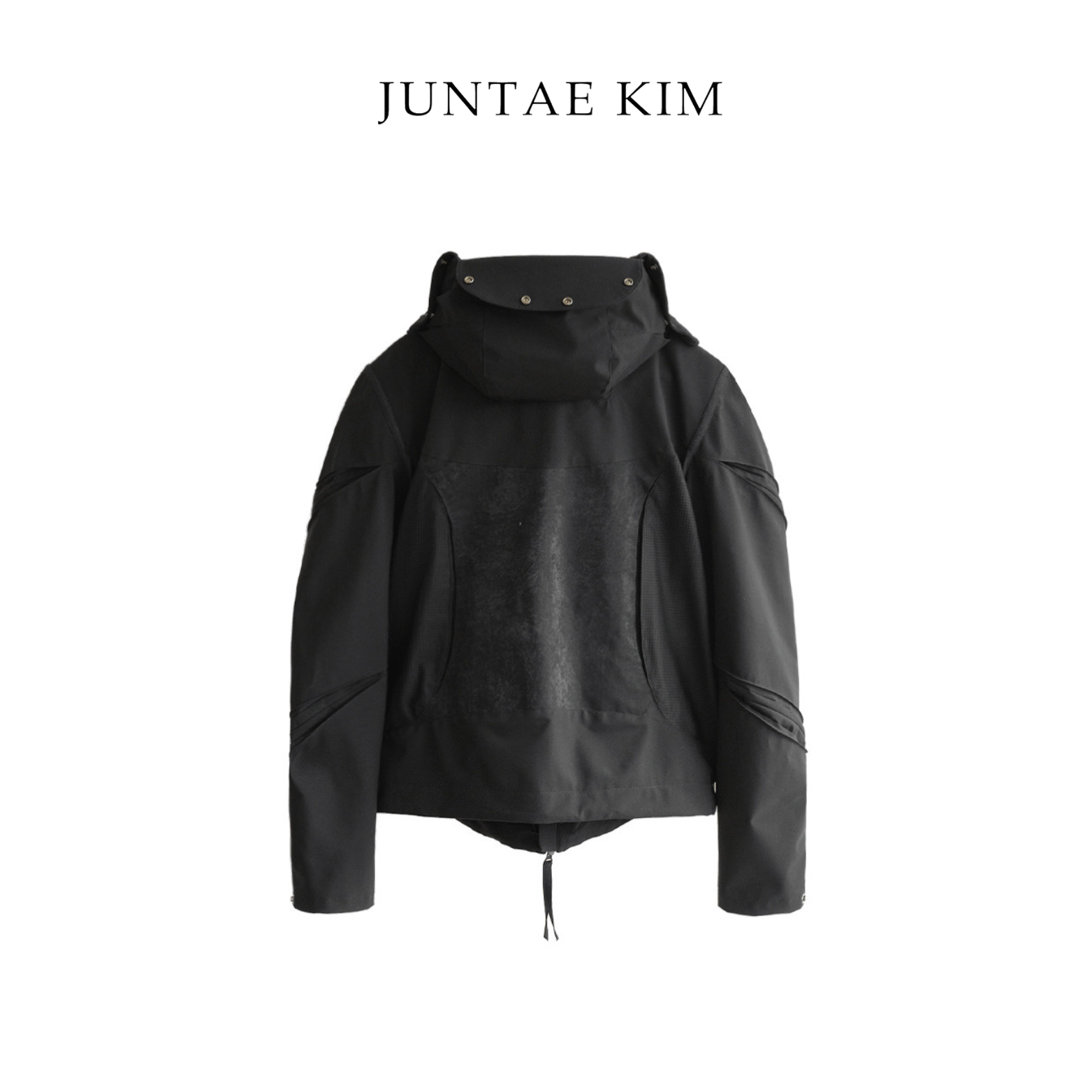 Juntae Kim AW24 GATHER-SLASHED WINDBREAKER - BLACK