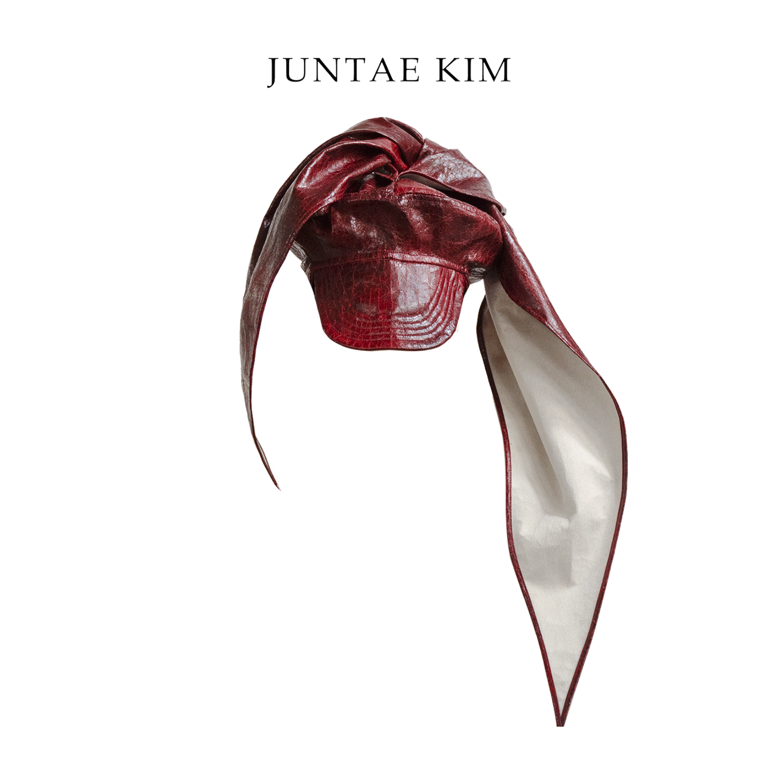 Juntae Kim AW24 SCARF NEWSBOY CAP - RED