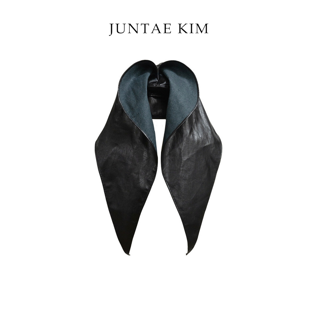 Juntae Kim AW24 SCARF NEWSBOY CAP - Black