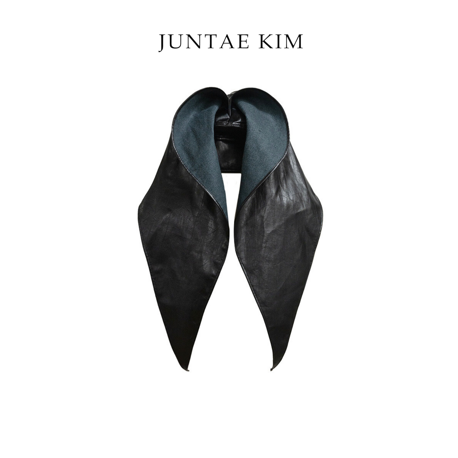 Juntae Kim AW24 SCARF NEWSBOY CAP - Black