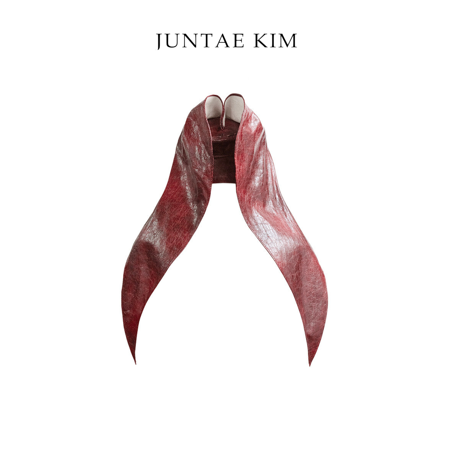 Juntae Kim AW24 SCARF NEWSBOY CAP - RED