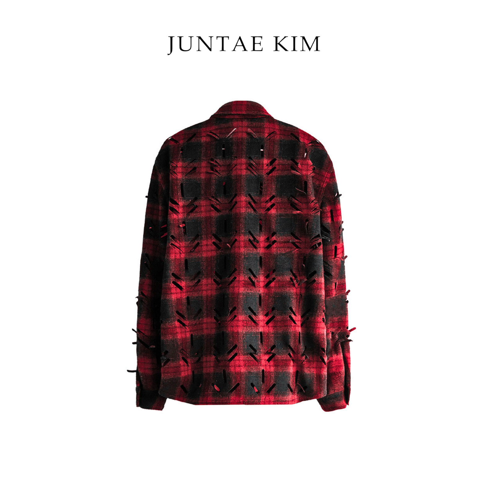 Juntae Kim AW24 LASER-SLASHED SHIRTS - RED