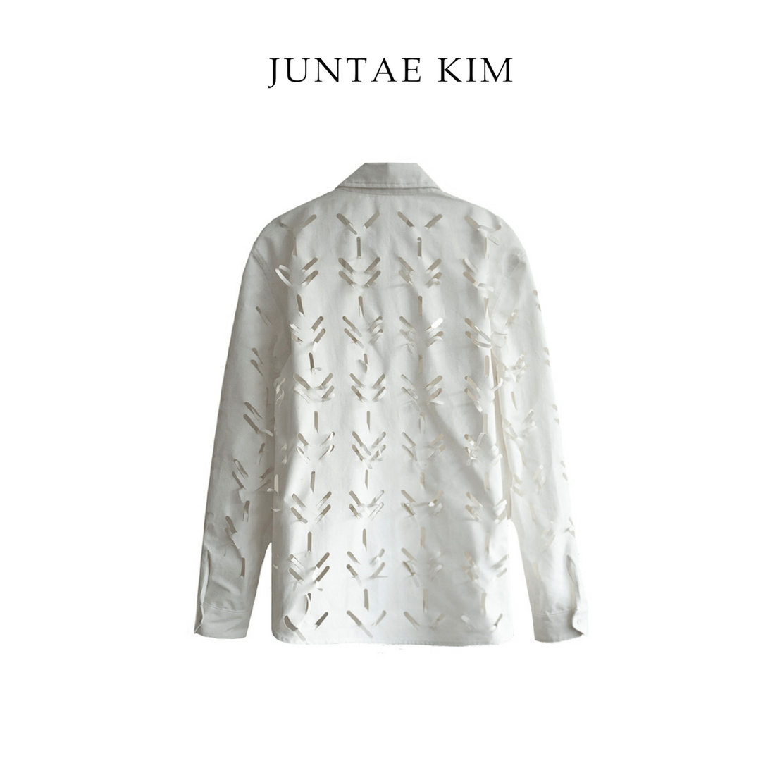 Juntae Kim AW24 LASER-SLASHED SHIRTS - WHITE