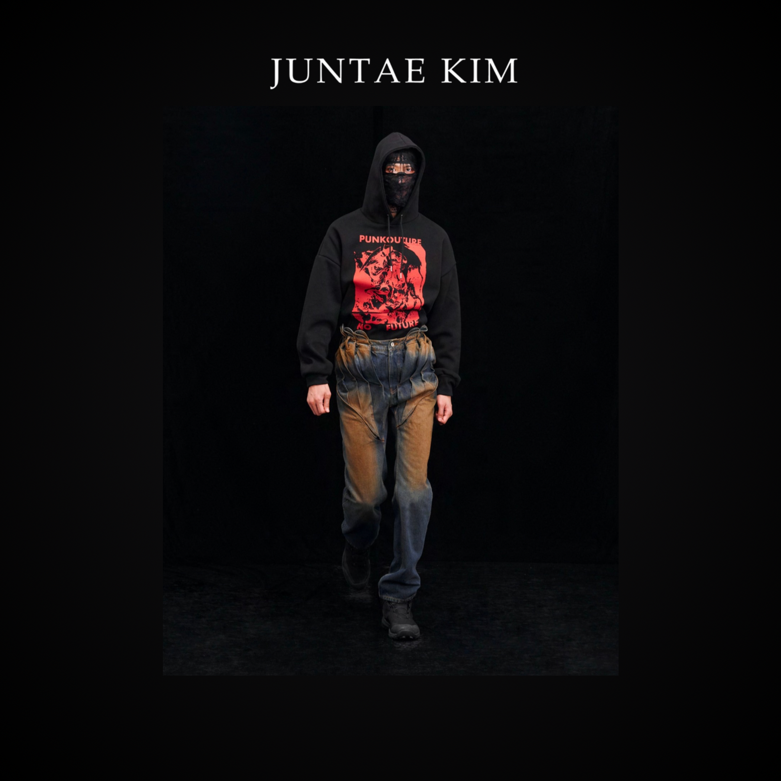 Juntae Kim AW24 PUNKOUTURE HOODIE - Black