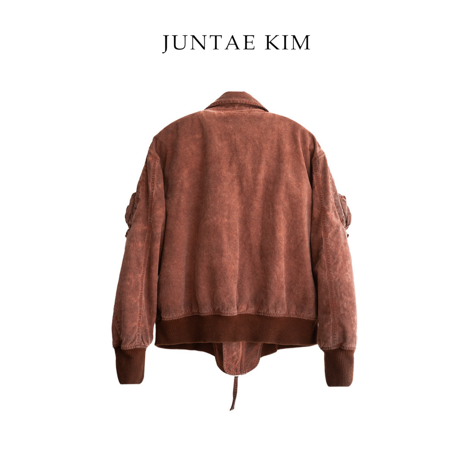 Juntae Kim AW24 PADDED FLOWER JACKET - ORANGE RED