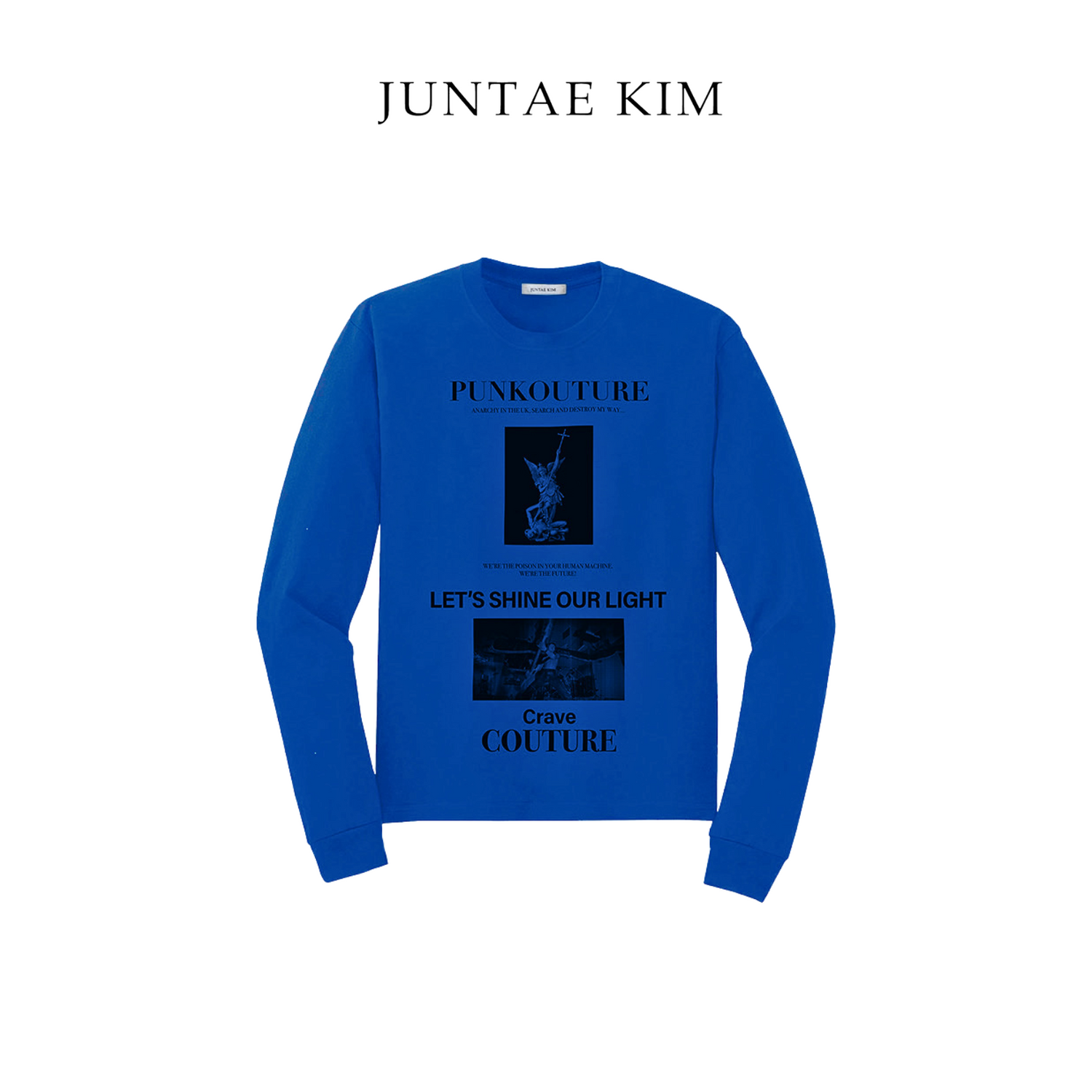 Juntae Kim AW24 “PUNKOUTURE” T-Shirts Blue