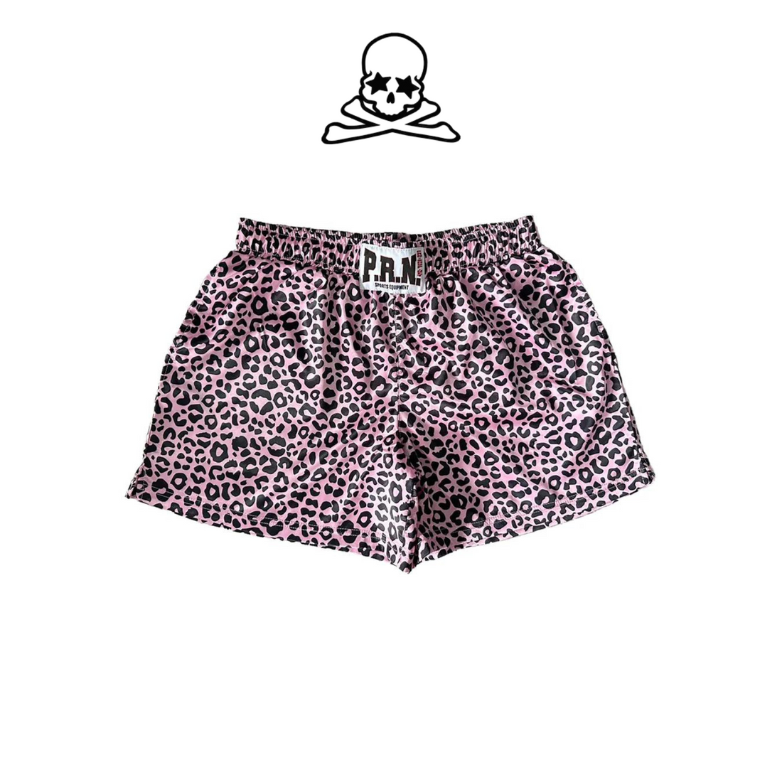 Prngrphy – Pink Satin Leopard Boxing Shorts